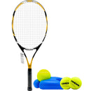 Kit Raquete de Tênis com Estojo + 3 Bolas de Tênis Amarela + Treinador de Tênis