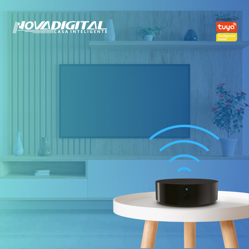 Controle Inteligente Infravermelho Radiofrequência Automação Wi-Fi Comandos de Voz TV Ar-Condicionado - Novadigital