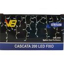 Cascata Fio de LED Branco 110V Fixa - Iluminação 200 ou 400 LEDs 9,5M