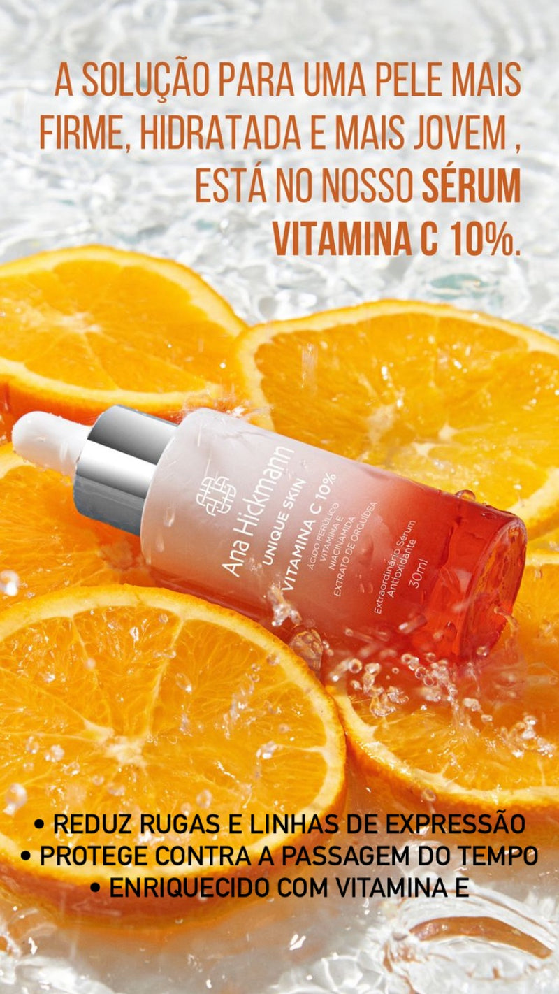 Sérum Vitamina C 10% Skincare Luminosidade e Rejuvenescimento para Todos os Tipos de Pele - Ana Hickmann