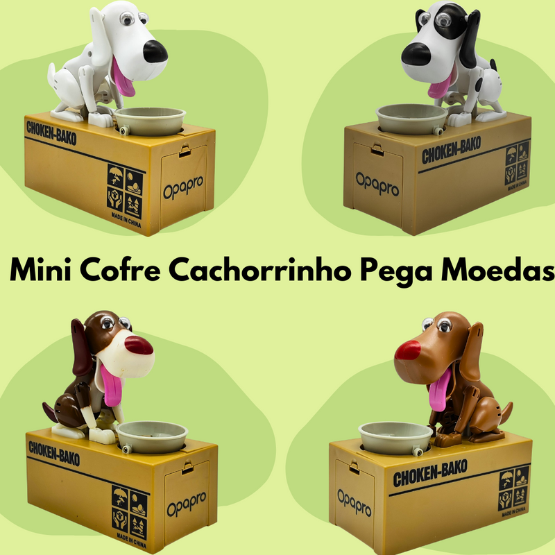 Cofre Infantil Cachorrinho Pega Moedas - Ensine a Economizar com Diversão e Estilo