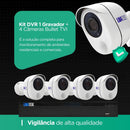 Kit DVR + 4 Câmeras Bullet TVI Luatek - LKK-3114