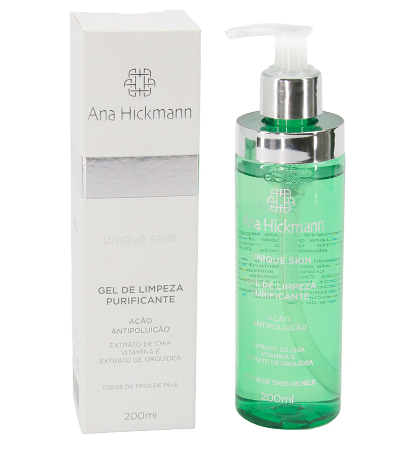 Gel de Limpeza Purificante Skincare Limpeza Suave Proteção Antipoluição Pele Sensíveis - Ana Hickmann