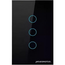 Interruptor Touch Wi-Fi com 1/2/3/4 Botões Casa Inteligente Preto - Novadigital