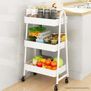 Prateleira Carrinho Organizador De Metal Multiuso 3 Andares Globalmix