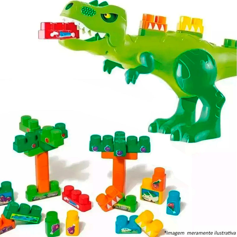 Brinquedo Baby Land Dino Jurassico 30 Blocos - Cardoso Toys