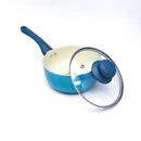 Conjunto de Panelas 7 Peças Zurich Antiaderente Azul Soft Touch Cozimento Uniforme