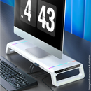 Suporte Base Multifuncional Ergonômico com LED RGB Hub USB e Organização Completa