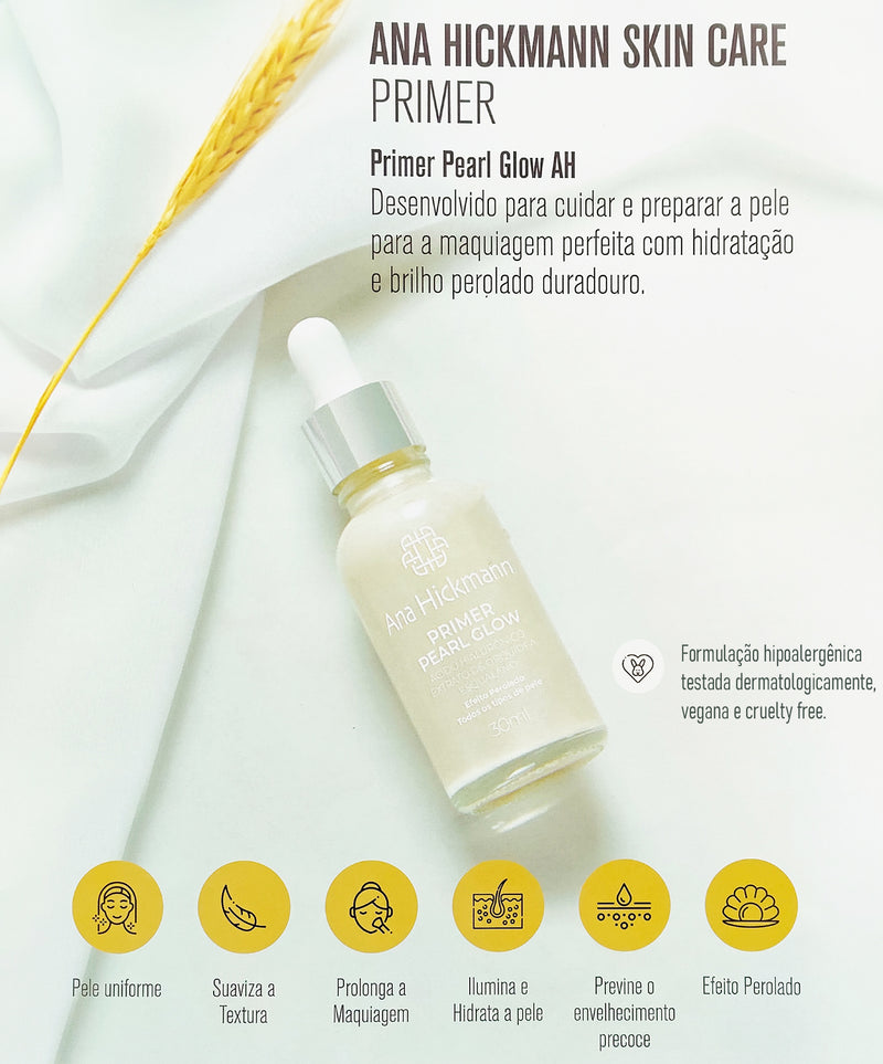 Primer Pearl Glow e Magic Matte Skincare Preparação Completa para Todos os Tipos de Pele - Ana Hickmann