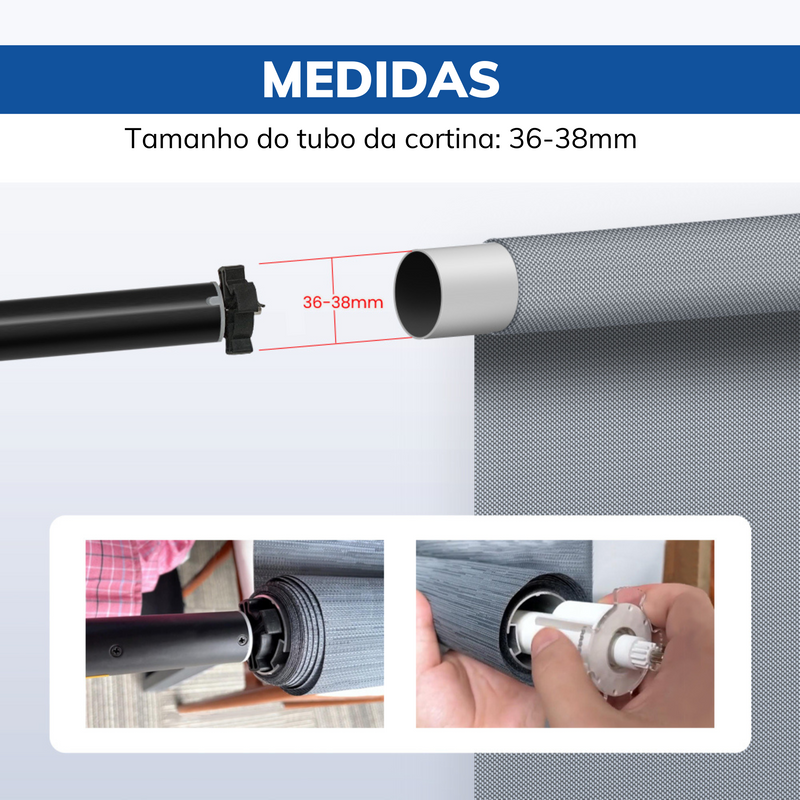 Motor Tubular Inteligente Wi-Fi Automação Cortinas e Persianas - Novadigital