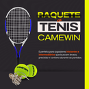 Raquete de Tênis com Estojo Camewin Azul + 2 Bolinhas 0211