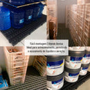 Estrado Plástico Preto  4,5 x 50x50cm  Antiderrapante Resistente