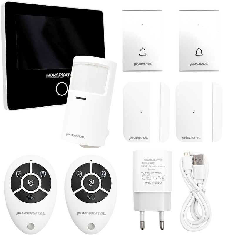 Sistema Alarme Inteligente Wifi Painel Monitor Remoto Ligações Emergêncial - Novadigital