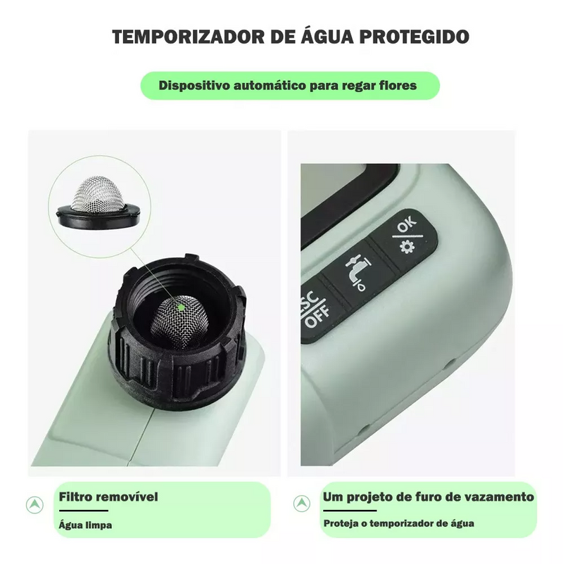 Temporizador Digital de Irrigação MDC-033 Controle Preciso e Economia de Água para Jardins e Hortas