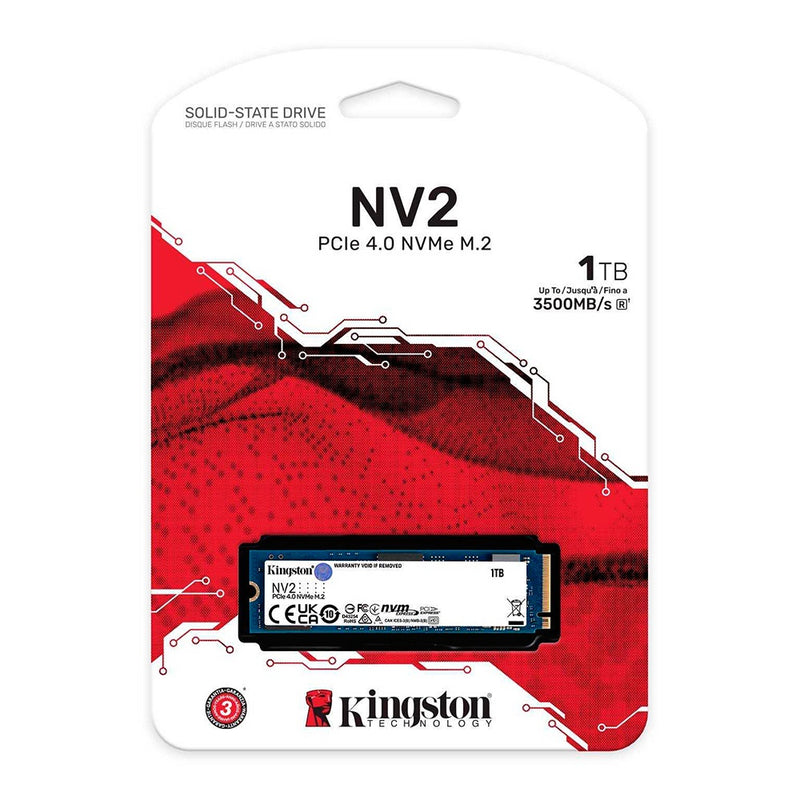 Armazenamento de Dados SSD Kingston M2 NV2 Ultra Rápido 1Tb 500Gb