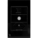 Tomada de Embutir Novadigital com RJ45 e Antena - Branco ou Preto