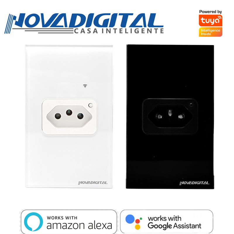 Tomada de Embutir Inteligente Wi-Fi  T20A - Novadigital