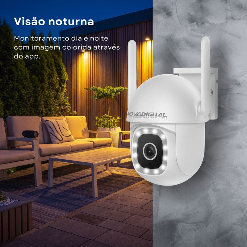 Câmera Externa Inteligente Wifi Segurança e Monitoramento 24 Horas - Novadigital