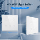 Interruptor Inteligente 4X4 com 6 Botões Touch Wi-fi Automação Residencial - Novadigital